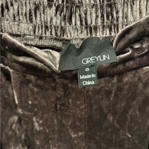 Wide leg velvet pants